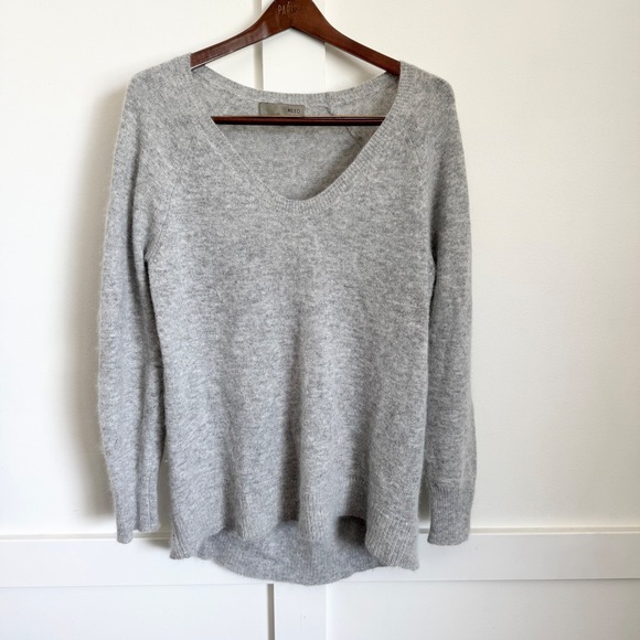 Heed Sweaters - Heed Scoop Neck Rabbit Hair Blend Sweater Oversized Slouchy
